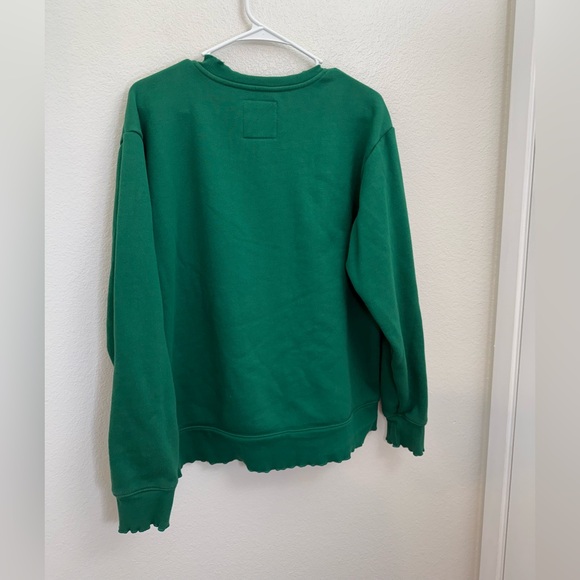 Vans Anaheim Floral Rose Embroidery Crewneck Sweatshirt Green Medium - Picture 4 of 7